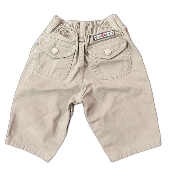 Ralph Lauren Infant Khaki Utility Pants with Snap Buttons Preppy Size S (3–6M) - Picture 2 of 4